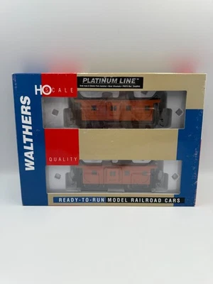 HO Walthers 932-27661. Milwaukee Road Rib Side Caboose 2-Pack Full Name. NOS. - Image 1 of 2