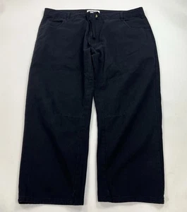 Pantalone Roucha Diane Denim Tinta Unita Nero Taglia D XL Coulisse Vita 26” Cucitura Interna Larga - Foto 1 di 9