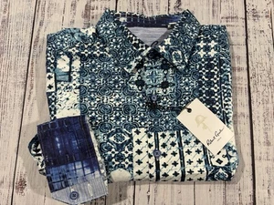 NEW Mens Robert Graham Shirt Sz L Button Down Awesome Print 0031 - Picture 1 of 9