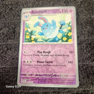 Pokemon TCG Azumarill 065/162 Sv05: Temporal Forces Reverse Holo - Image 1 of 2
