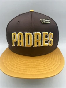 San Diego Padres Hat New Era 59Fifty Fitted "Satin BP" Sz 7 1/2 Cap With Pin H39 - Picture 1 of 10