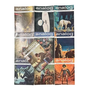 Analog Science Fiction Magazine 10 Issues 1964 Vintage Articles Illustrations - Picture 1 of 9