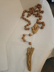 Gran Rosario Gigante Cuentas Decoración Católica Colgante de Pared Italia 65" 2.5lbs Resina - Imagen 1 de 4