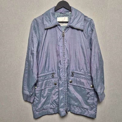 London Fog Coat Womens Size 8 Petrol Blue Hooded Windbreaker Casual  - Image 1 of 4
