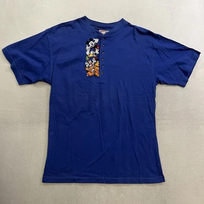 Camisa Henley Mediana Mickey Goofy Pluto Donald Bordada De Colección Disney Store Foto 1 de 4