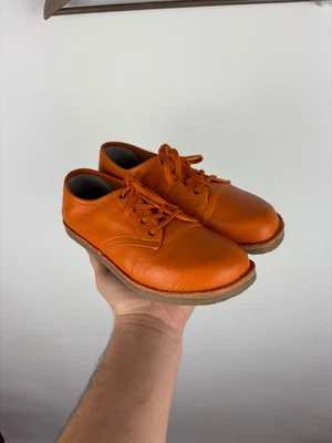 Zapatos Gudrun Sjoden Naranja Cuero Guijarro Turquesa Suave Con Cordones Talla 37 Foto 1 de 4