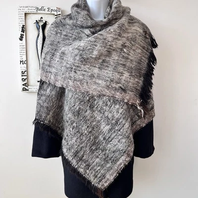 100% Alpaca Made In Bolivia Cabincore Tweed Scarf Wrap - Image 1 of 4