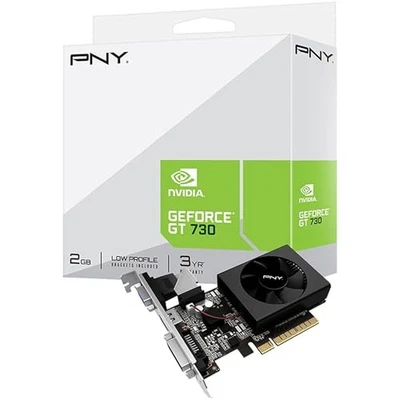 PNY GeForce GT 730 2GB Single Fan Graphics Card - Black - Image 1 of 4
