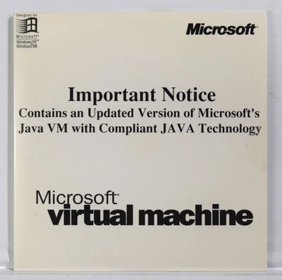 MICROSOFT VIRTUAL MACHINE CD CD-ROM - Designed for Windows 98 & NT - SEALED - Image 1 of 2