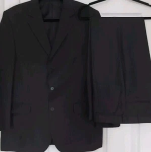 KARL JACKSON Grey PINSTRIPE 2 Piece FORMAL Business SUIT 42 36 Short Work Office - Picture 1 of 6