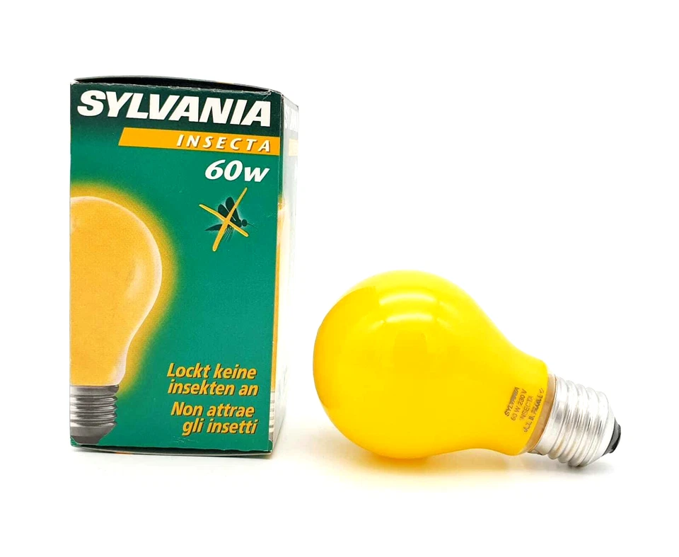 Sylvania ANTI INSECTA 60W E27 Insektenschutz Glühbirne gelb *Made in France* - Bild 1 von 1
