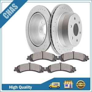 Rear Drilled And Slotted Brake Rotors Brake Pads For 1999 - 2006 Chevrolet Astro - Picture 1 of 6