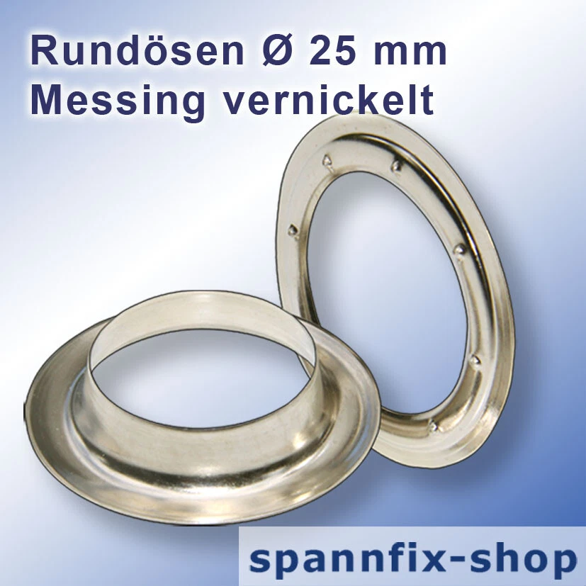 Œillets Ø 25 MM Laiton Nickelé Ppoinçons à Battre Poinçon Lochungsunterlage - Photo 1/1