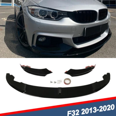 Gloss Black Front Bumper Lip For 2013-2022 BMW 4 Series F32 F33 F36 428i M Sport - Imagem 1 de 4