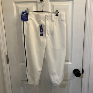 NWT Mizuno Boys' Premier Short Piped Baseball Pants, White/ Blue, Size 3XL - Picture 1 of 24