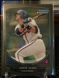 2013 Bowman Chrome Orrin Sears Black Refractor #35/35 Atlanta Braves