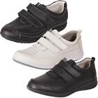 Ladies Trainers Extra Wide Fitting Leather EEE Leisure Sneaker Sports Shoes 3-9
