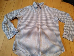 BODEN London Men’s 100% Cotton Blue & White Check Long Sleeve Size M - Picture 1 of 21