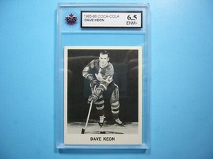 1965/66 COCA-COLA NHL HOCKEY CARD DAVE KEON KSA 6.5 EX/NM+ SHARP!! COCA COLA