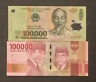 100 Vietnam Dong + 100 Rupia  Indonesia Banknote Circulated 1- Pc Each