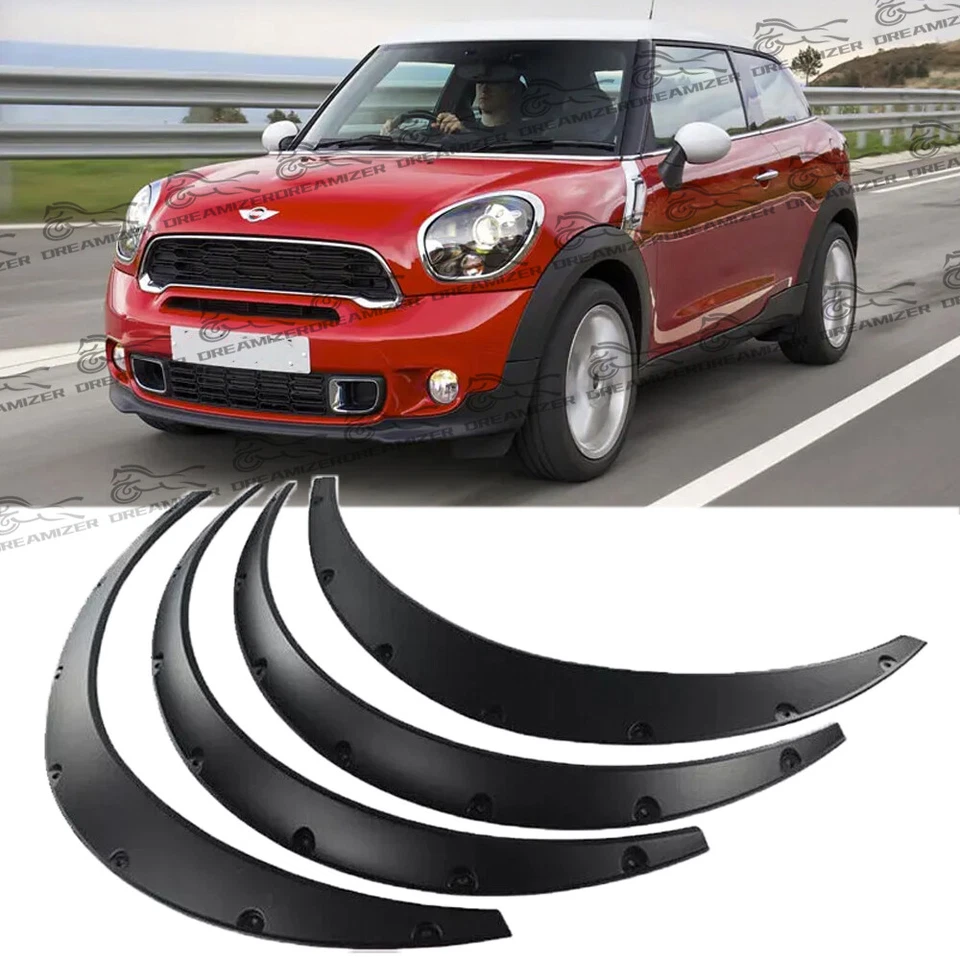 Kits extra anchos de llamaradas de guardabarros de 4* 3,5" arcos de rueda negros para Mini Cooper Paceman Foto 1 de 4