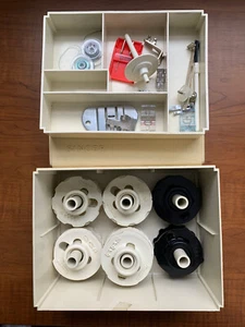 Lot of 13 Flexi-Stitch Cams Discs, Storage Case, VTG Singer Sewing Accessories - Picture 1 of 3