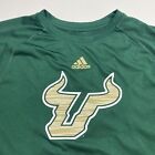 Adidas University South Florida Bulls TShirt Medium Green Long Sleeve Climalite