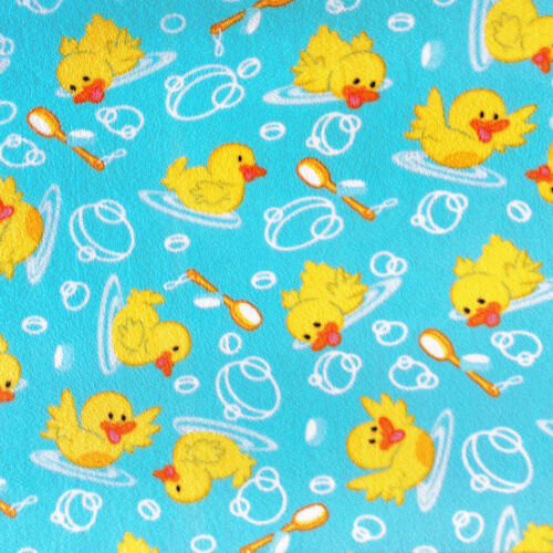 Rubber Ducky Allover Print Fleece Fabric - 60" Wide - Sold by The Yard & Bolt