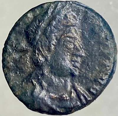 Moneda romana antigua genuina emperador Constante 342-348 dC Victoriae 2 victorias Foto 1 de 4