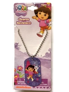 Dora La Exploradora y Botas Dije Collar Etiqueta de Perro Cadena Niños Fiesta de Cumpleaños Favor - Imagen 1 de 6