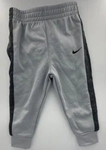 NWOT Nike Boys' Light Blue Gray Dri Fit Elastic Band Logo Pants 24M tno29 - Picture 1 of 2
