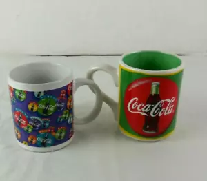Lote de dos tazas de café Coca-Cola sin astillas, grietas o problemas, - Imagen 1 de 4