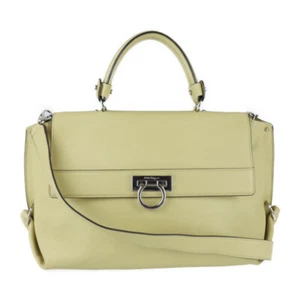 Salvatore Ferragamo Small Sofia Gancini Leather Shoulder Tote Bag From Japan - Picture 1 of 9