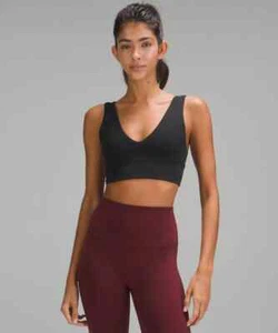 Lululemon Align™ V-Ausschnitt BH leichter Halt, A/B-Cup schwarz Größe 12 neu mit Etikett - Bild 1 von 5