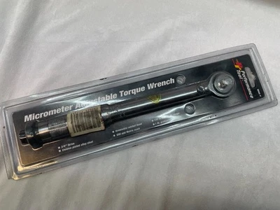 Powerbuilt 3/8 Inch Drive Micrometer Ratcheting Torque Wrench (5-80 ftlb) - - Image 1 of 4