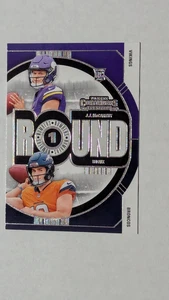 Bo Nix, J.J. McCarthy 2024 Panini Contenders - Round Numbers #4 (RC) - Bild 1 von 3