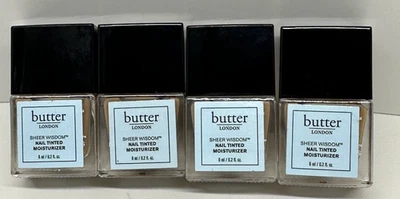 Butter LONDON Sheer Wisdom Crema Hidratante Tintada para Uñas, Mediana 0,2 FL oz Lote de 4 NUEVO Foto 1 de 3