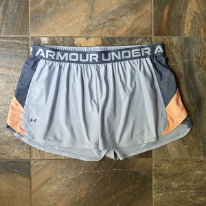 Under Armour Loose Fit Athletic Shorts Women's Size 3X Blue Orange - Picture 1 of 6