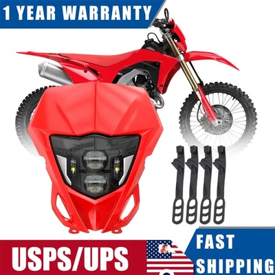 Faro LED para Honda CRF125F CRF150F CRF230F CRF250F CRF250R XR600R XR650L Foto 1 de 4