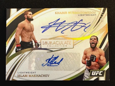 2022 Panini Immaculate UFC Dual Auto KHABIB Nurmagomedov ISLAM Makhachev /25 SSP - Image 1 of 3
