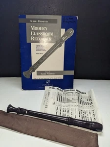 Vintage Suzuki Recorder and Lesson Book~Woodwind Instrument Music  - Picture 1 of 10
