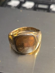 Anillo concha de oro de 14K EMC de colección lados grabados 7,11 g tamaño 9,5 NO ORO MACIZO - Imagen 1 de 11