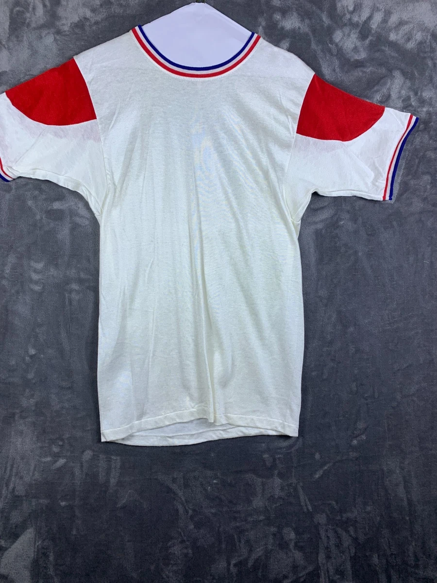 60's？Athletic Wear MASONフットボール Vネックシャツ Vintage 60's Mason Athletic Wear Jersey Nylon T Shirt 4 MG USA