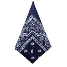 Lot de 1 bandanas  bleu marine - Foulard coton motif cachemire vendu4789