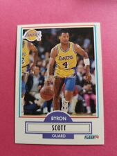 Byron Scott Los Angeles Lakers Carte Basket NBA Fleer 1990-91 #94