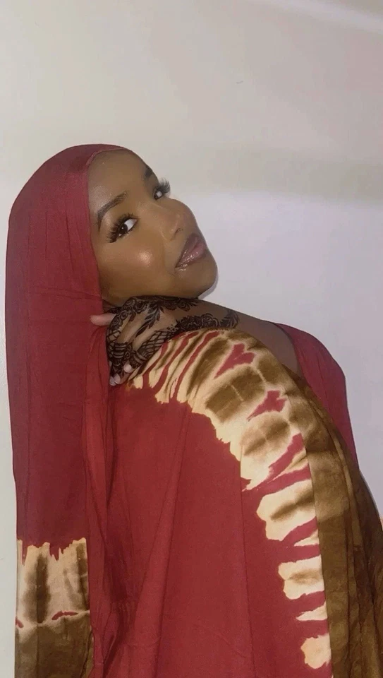 Baati Dashiki Dress for Women Traditional Clothing With Scarf African Set Robe - Image 1 of 4