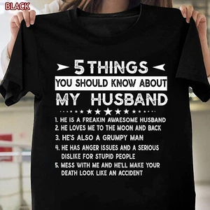 Couple Love Gift From Wife, 5 Things You Should Know About My Husband T-Shirt - Picture 1 of 11