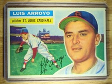 1956 Topps Luis Arroyo #64 White Back MLB St Louis Cardinals Baseball Card