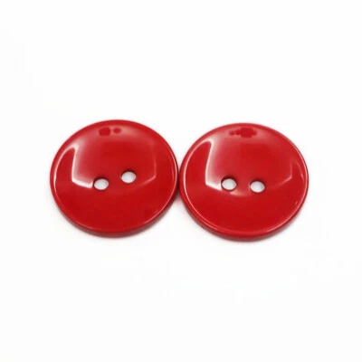 10PCS Shiny 2-Hole Solid Round Button Material Sewing Buttons for DIY Coat Dress - Image 1 of 4