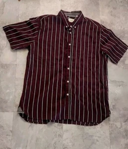 7 Diamonds Mens Cherry/black/gray Striped Button Up Shirt Size XL.excelent Condi - Picture 1 of 10
